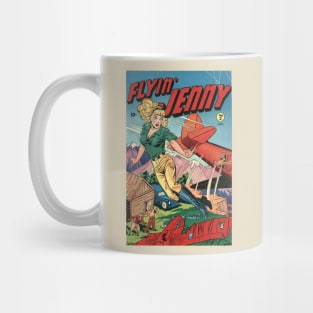 Flyin Jenny Aviatrix Pin Up Comic Cover Mug